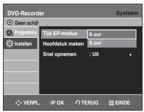 SAMSUNG DVD-R129 - Tijdinstilling EP-modus - 4