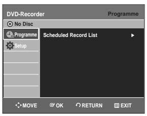 SAMSUNG DVD-R129 - With the DVD Recorder in Stop mode/No Disc mode, press the MENU button. - 1