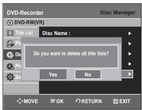 SAMSUNG DVD-R129 - Delete All Title Lists - 6