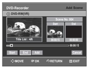 SAMSUNG DVD-R129 - Adding a Scene - 3