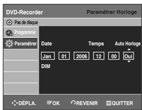 SAMSUNG DVD-R129 - Réglage de l'horloge - 4