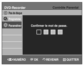 SAMSUNG DVD-R129 - Configuration du contrôle parental - 5