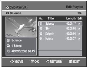 SAMSUNG DVD-R129 - Using the PLAY LIST button - 1