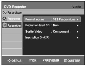 SAMSUNG DVD-R129 - Configuration des options d'affichage (vidéo) - 3