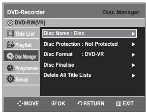 SAMSUNG DVD-R129 - ■ Editing the Disc Name - 7