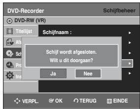 SAMSUNG DVD-R129 - Druk op de ▲▼ toets om Schijf afsluiten te selecteren. Druk verwolgens op de OK of ➔ toets. - 4