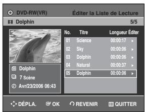 SAMSUNG DVD-R129 - Utilisation de la touche PLAY LIST - 4