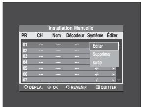 SAMSUNG DVD-R129 - Pré-réglage des canaux avec la fonction de réglage manuel - 5