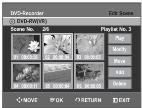 SAMSUNG DVD-R129 - Deleting a Scene - 2