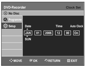 SAMSUNG DVD-R129 - Setting the Clock - 3