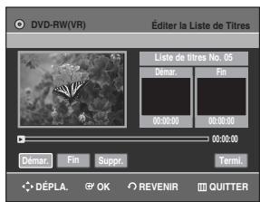 SAMSUNG DVD-R129 - Utilisation de la touche TITLE LIST - 3