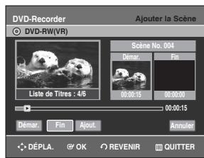 SAMSUNG DVD-R129 - Ajouter une scène - 3