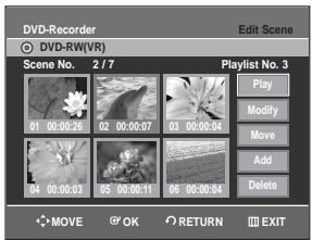 SAMSUNG DVD-R129 - Press the  buttons to select the scene you want to play, then press the OK button. - 1