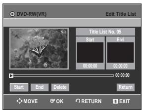 SAMSUNG DVD-R129 - Using the TITLE LIST button - 3