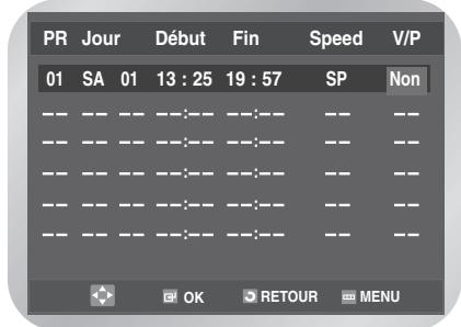 SAMSUNG DVD-V6500 - Appuyez sur la touche ▶ pour sélectionner V/P (VPS/PDC). - 1