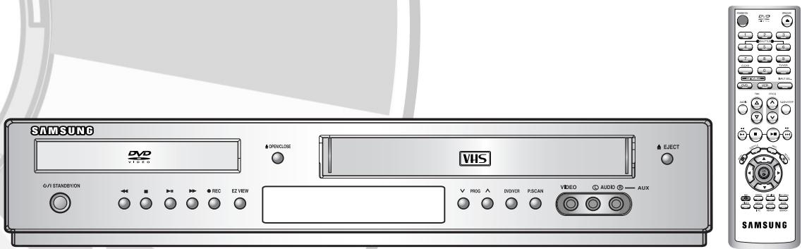 SAMSUNG DVD VHS OPENCLOSE ▲ EJECT O/I STANDIRYON VH PROG ▲ DIVOID PSCAN VIDEO ◎ AUDIO ◎ AUX SAMSUNG