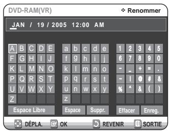 SAMSUNG DVD-VR320P - Fonctions de modifications de base Liste de Titres - 1