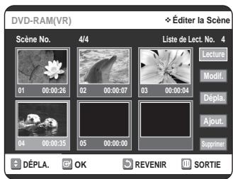 SAMSUNG DVD-VR320P - Suppression d'une scene - 1