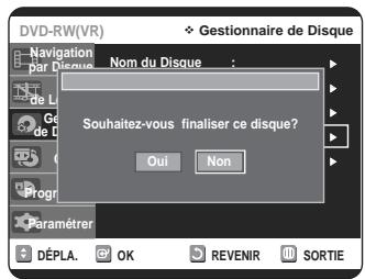 SAMSUNG DVD-VR320P - Finalisation du disque - 6