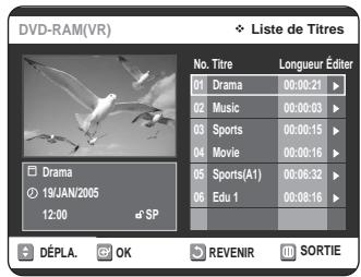 SAMSUNG DVD-VR320P - Suppression d'une partie d'un titre - 3