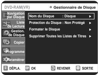 SAMSUNG DVD-VR320P - Modification du Nom du Disque - 8