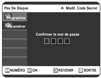 SAMSUNG DVD-VR320P - Changement du code secret - 3