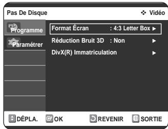 SAMSUNG DVD-VR320P - Configuration des options d'affichage (Vidéo) - 2