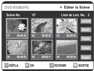 SAMSUNG DVD-VR320P - Appuyez sur les boutons  pour selectionner   Éditer Scène, puis appuyez sur le bouton OK ou - 2
