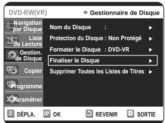SAMSUNG DVD-VR320P - Finalisation du disque - 4