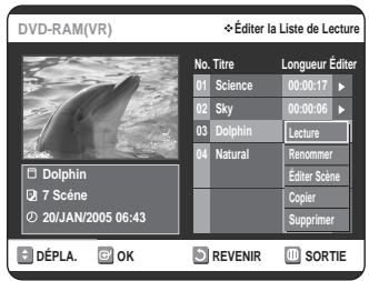 SAMSUNG DVD-VR320P - Copie d'un titre de la Liste de Lecture sur une bande video - 2