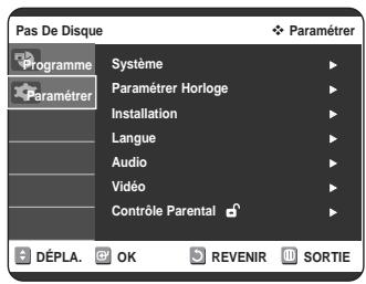 SAMSUNG DVD-VR320P - Navigation dans le Menu de l'écran - 1