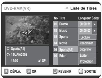 SAMSUNG DVD-VR320P - Suppression d'un titre - 5