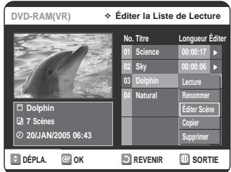 SAMSUNG DVD-VR320P - Appuyez sur les boutons  pour selectionner   Éditer Scène, puis appuyez sur le bouton OK ou - 1