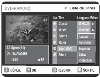 SAMSUNG DVD-VR320P - Suppression d'une partie d'un titre - 4