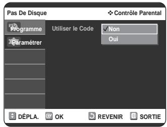 SAMSUNG DVD-VR320P - Configuration du contrôle parental - 5