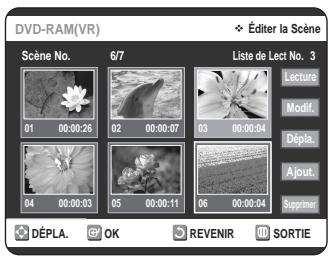 SAMSUNG DVD-VR320P - Déplacement d'une scène (modification de la position d'une scène) - 3