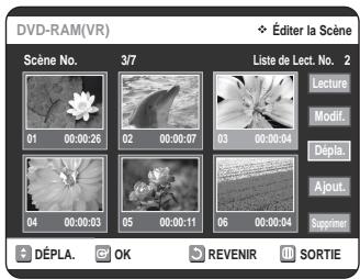 SAMSUNG DVD-VR320P - Déplacement d'une scène (modification de la position d'une scène) - 2