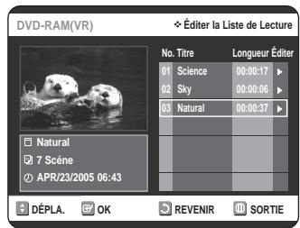 SAMSUNG DVD-VR320P - Appuyez sur les boutons  pour selectionner Suppr., puis appuyez sur le bouton OK ou  . - 4