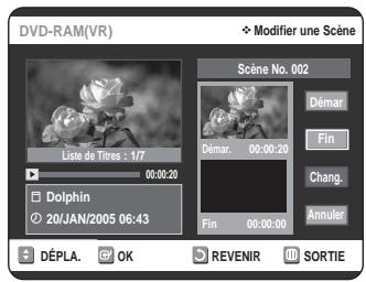 SAMSUNG DVD-VR320P - Modification (replacement) d'une scène - 3