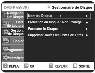 SAMSUNG DVD-VR320P - Modification du Nom du Disque - 5