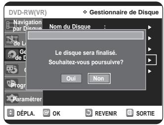 SAMSUNG DVD-VR320P - Finalisation du disque - 7