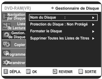 SAMSUNG DVD-VR320P - Suppression de toutes les Listes de Titres - 3