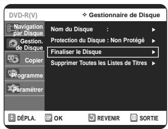 SAMSUNG DVD-VR320P - Finalisation du disque - 5