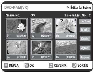 SAMSUNG DVD-VR320P - Déplacement d'une scène (modification de la position d'une scène) - 1