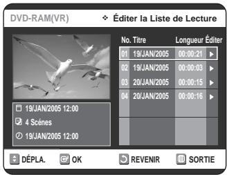 SAMSUNG DVD-VR320P - Lorsque l'appareil est en mode Arrêt, appuyez sur la touche PLAY LIST. - 1