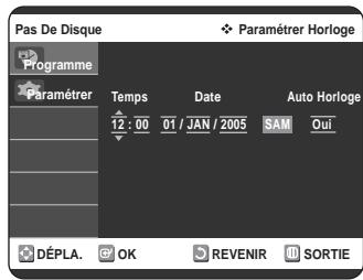SAMSUNG DVD-VR320P - Réglage de la date et de l'heure - 3