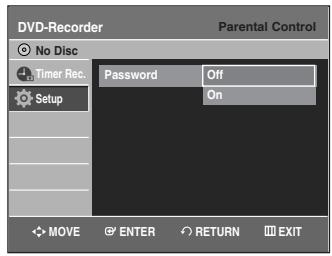 SAMSUNG DVD-VR335 - Setting Up the Parental Control - 4