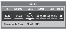 SAMSUNG DVD-VR335 - Making a Timer Recording - 10