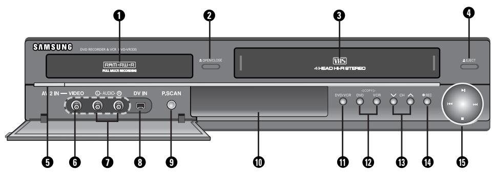 SAMSUNG DVD-VR335 - Front Panel - 1