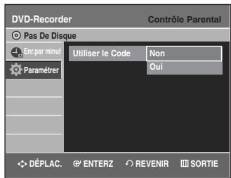 SAMSUNG DVD-VR335 - Configuration de la fonction Contrôle Parental - 4